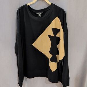 Ralph Lauren Black Knit Top XXL